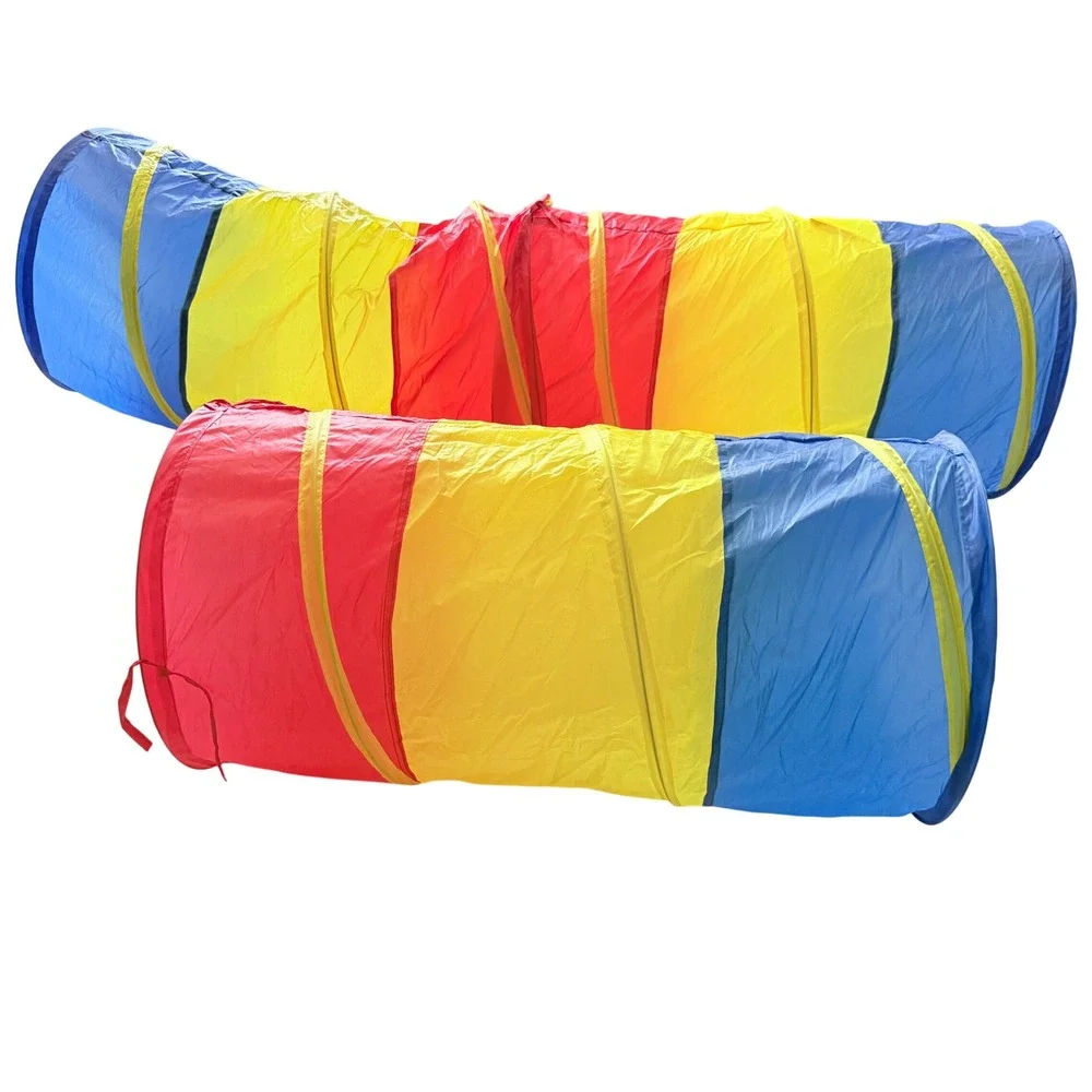 Play Tunnel Collapsible Pop-Up Blue Crawl Tube‎ Kids Children Fun Activity 9ft